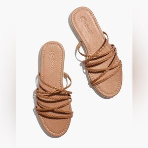 The Kathryn Espadrille Slide Sandal in Leather